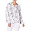 Long-Sleeve Twisted Front Blouse, , hi-res image number 0