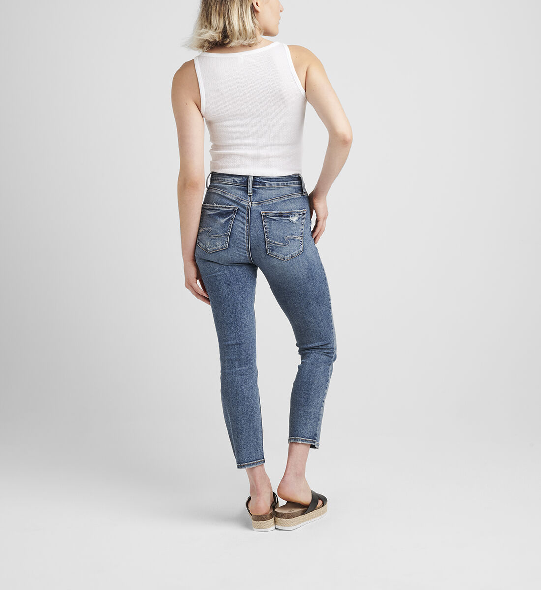 Avery High Rise Straight Crop Jeans Back