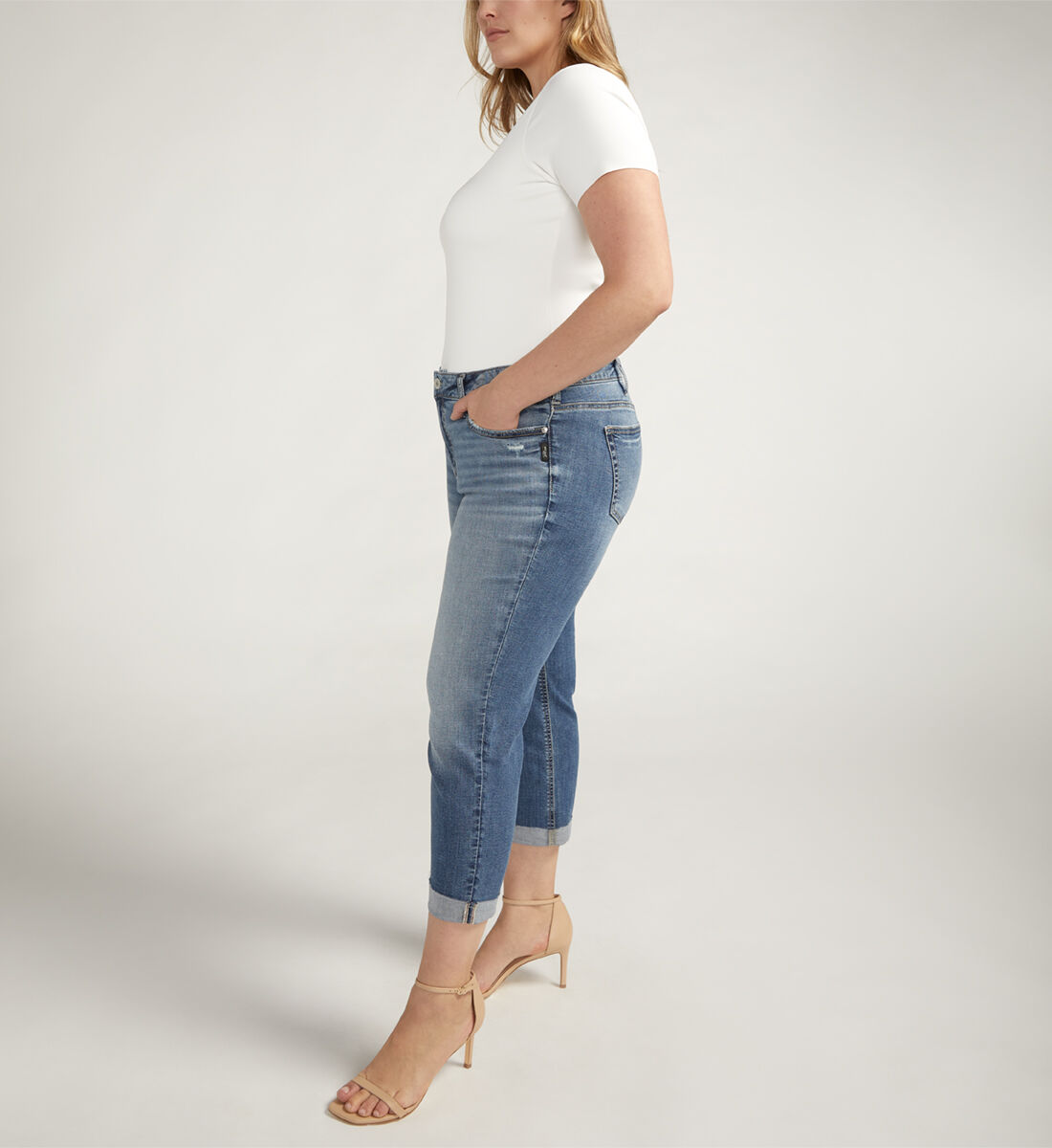 Plus size shop stretch capris