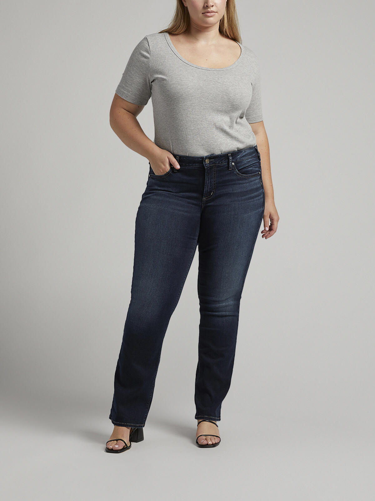 Britt Low Rise Slim Bootcut Jeans Plus Size image number 0