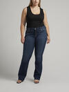 Elyse Mid Rise Slim Bootcut Jeans Plus Size, Indigo, hi-res image number 0