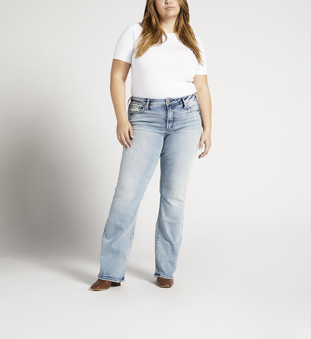 Suki Mid Rise Slim Bootcut Jeans Plus Size, , hi-res image number 0