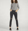 Boyfriend Mid Rise Slim Leg Jeans, Black, hi-res image number 0