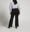Highly Desirable High Rise Trouser Leg Jeans Plus Size, Black, hi-res image number 1