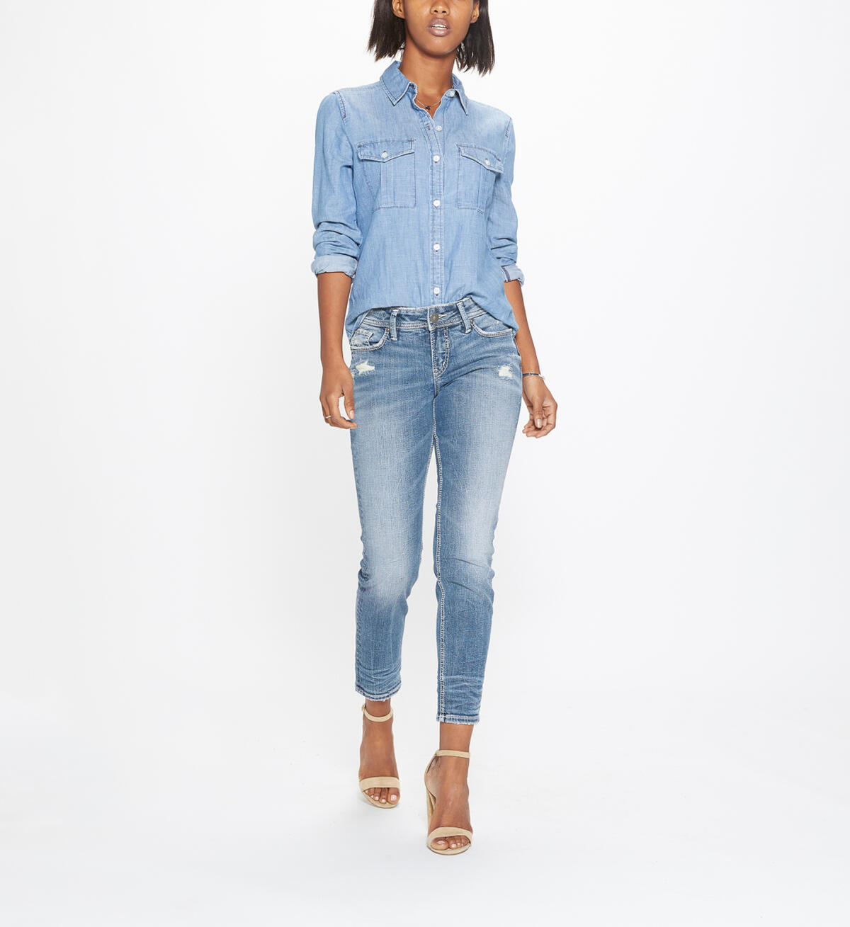Elyse Ankle Slim Mid Rise Medium Wash, , hi-res image number 0
