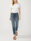 Boyfriend Mid Rise Slim Leg Jeans, , hi-res image number 0