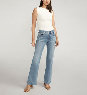 Suki Mid Rise Trouser Leg Jeans