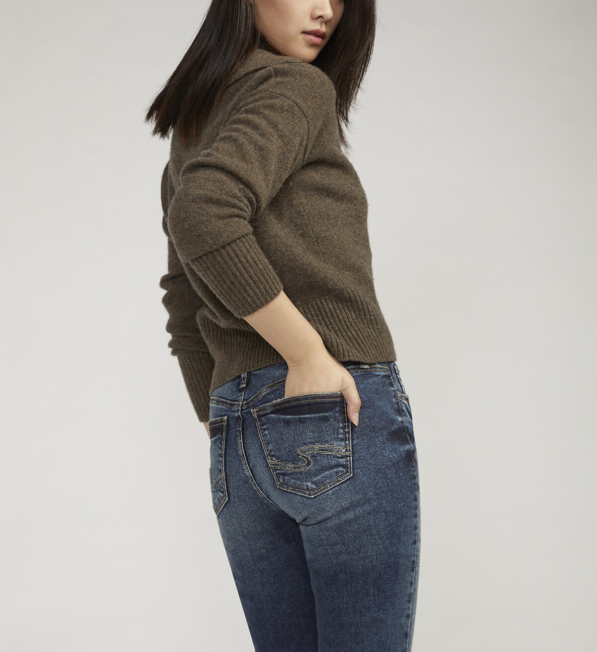 Elyse Mid Rise Slim Bootcut Jeans, , hi-res image number 3