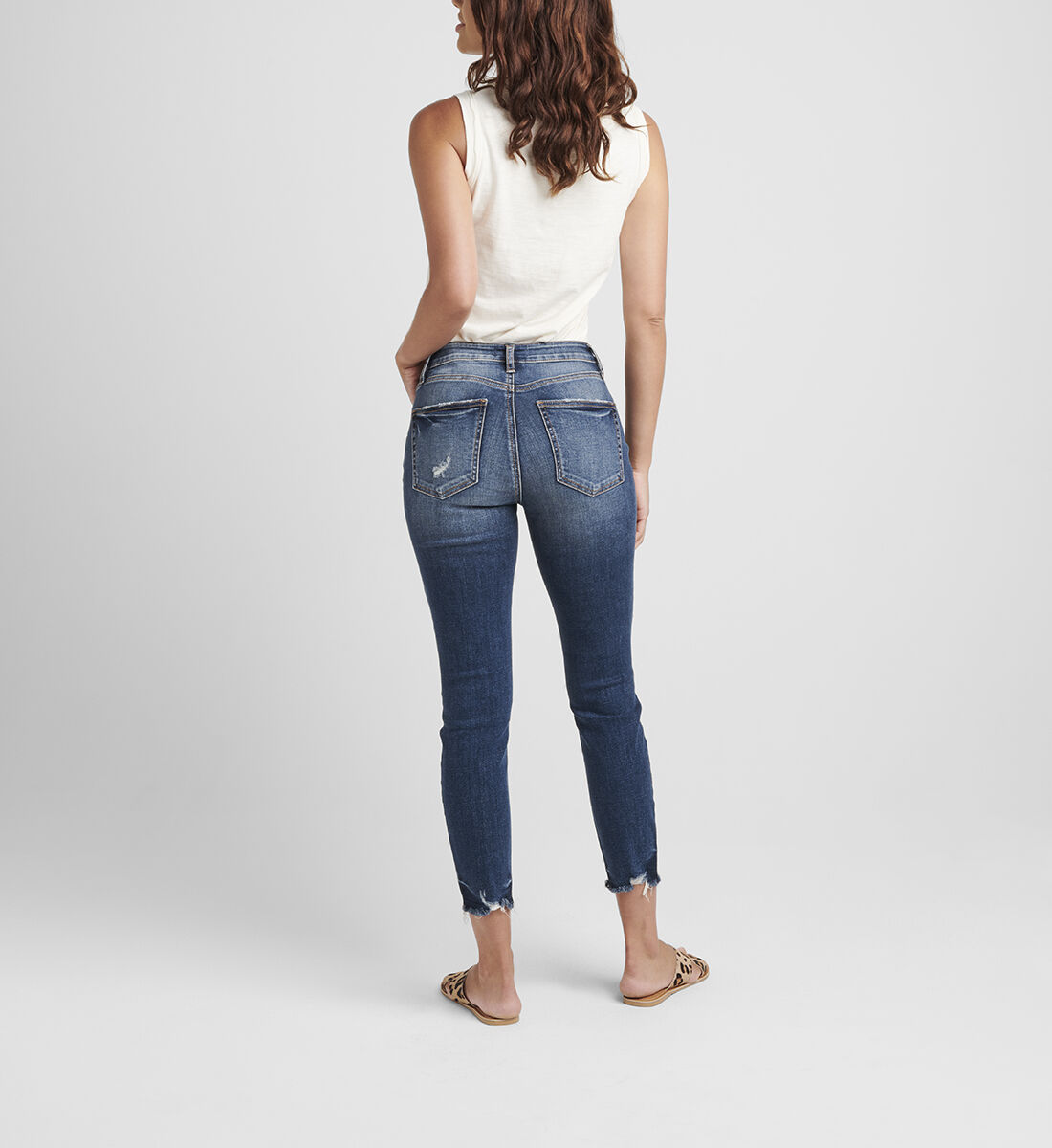 Avery High Rise Skinny Crop Jeans Back