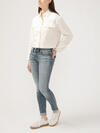 Girlfriend Mid Rise Skinny Luxe Stretch Jeans image number 2