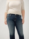 Boyfriend Mid Rise Slim Leg Luxe Stretch Jeans Plus Size image number 3