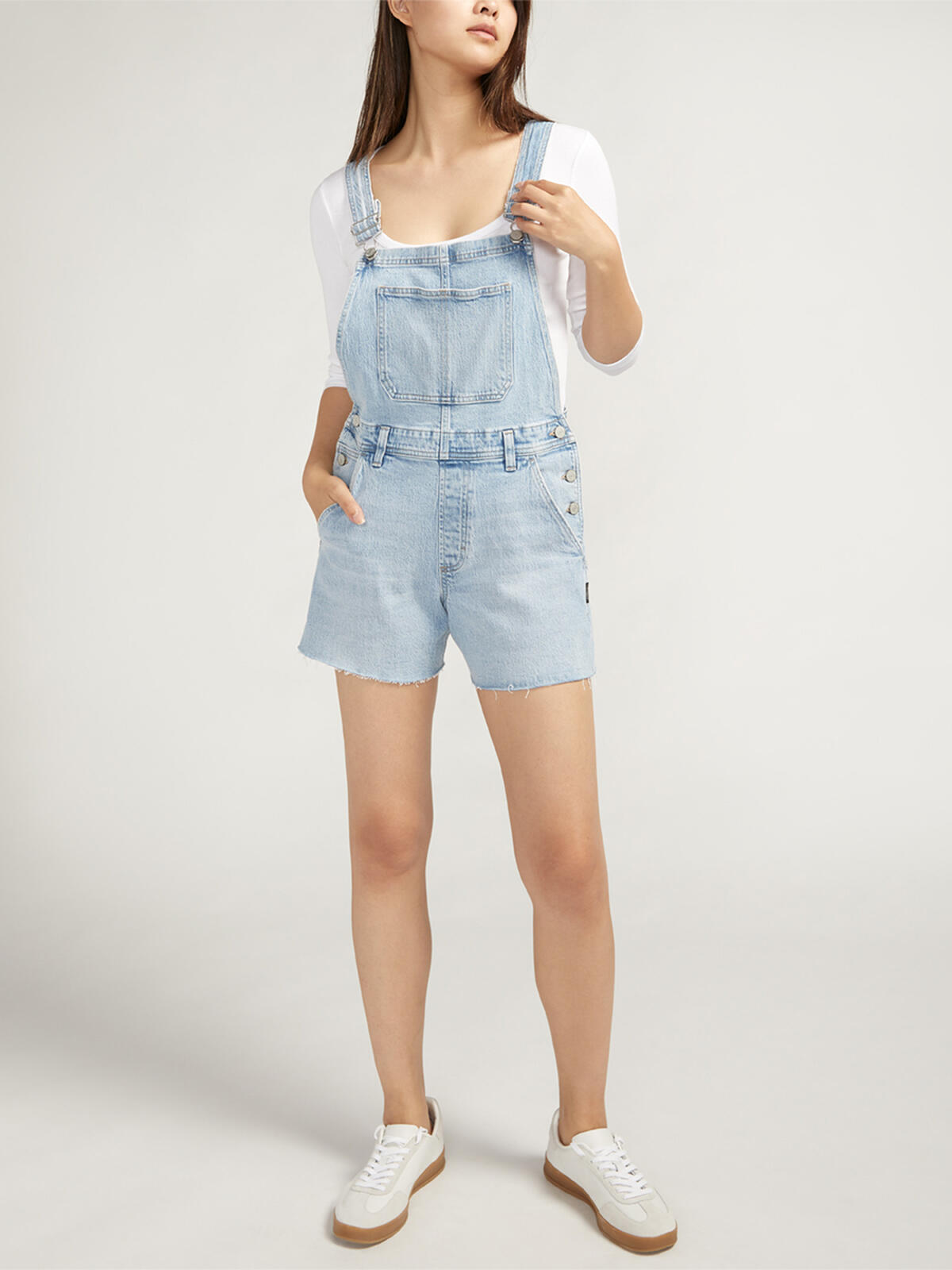 Relaxed Short Overalls, , hi-res image number 0