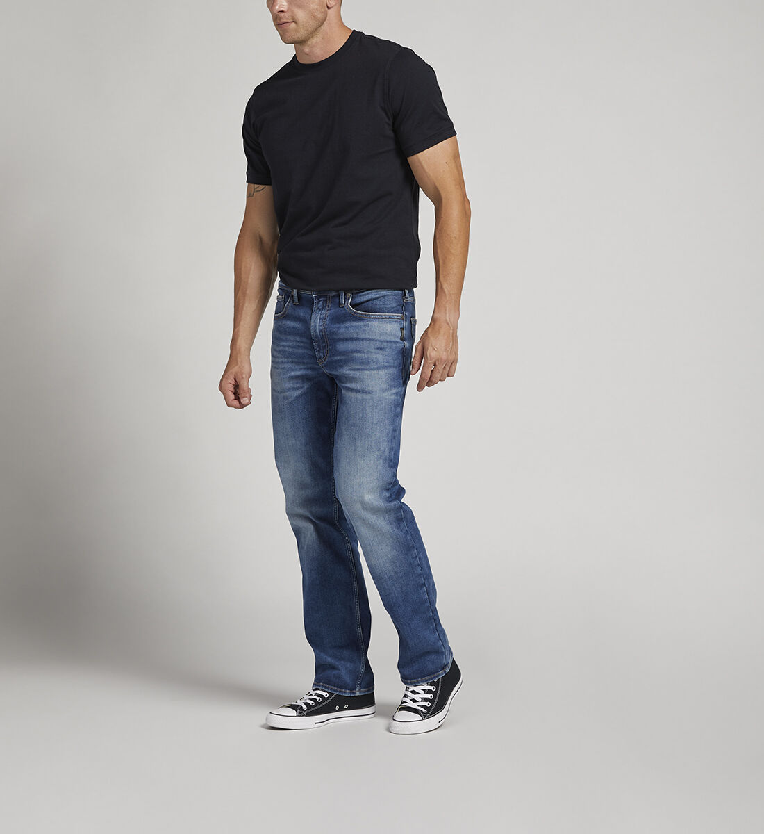 Relaxed fit straight leg jeans hot sale