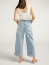 Baggy Mid Rise Wide Leg Cropped Jeans, , hi-res image number 1