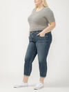 Boyfriend Mid Rise Slim Leg Jeans Plus Size, , hi-res image number 2