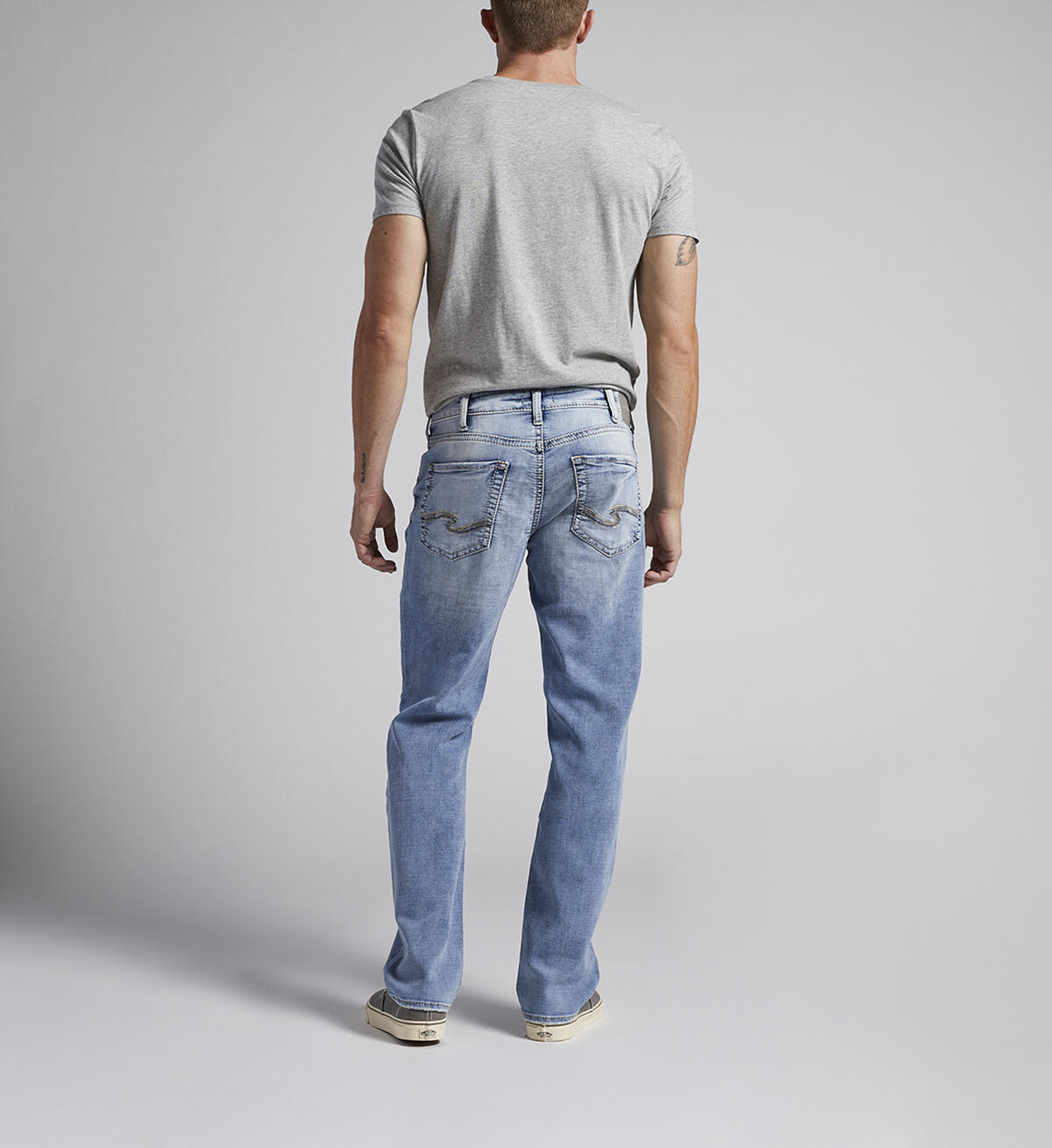 Eddie Athletic Fit Tapered Leg Jeans, Indigo, hi-res image number 1