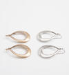 Silver-Tone Teardrop Statement Earrings, Gold, hi-res image number 2