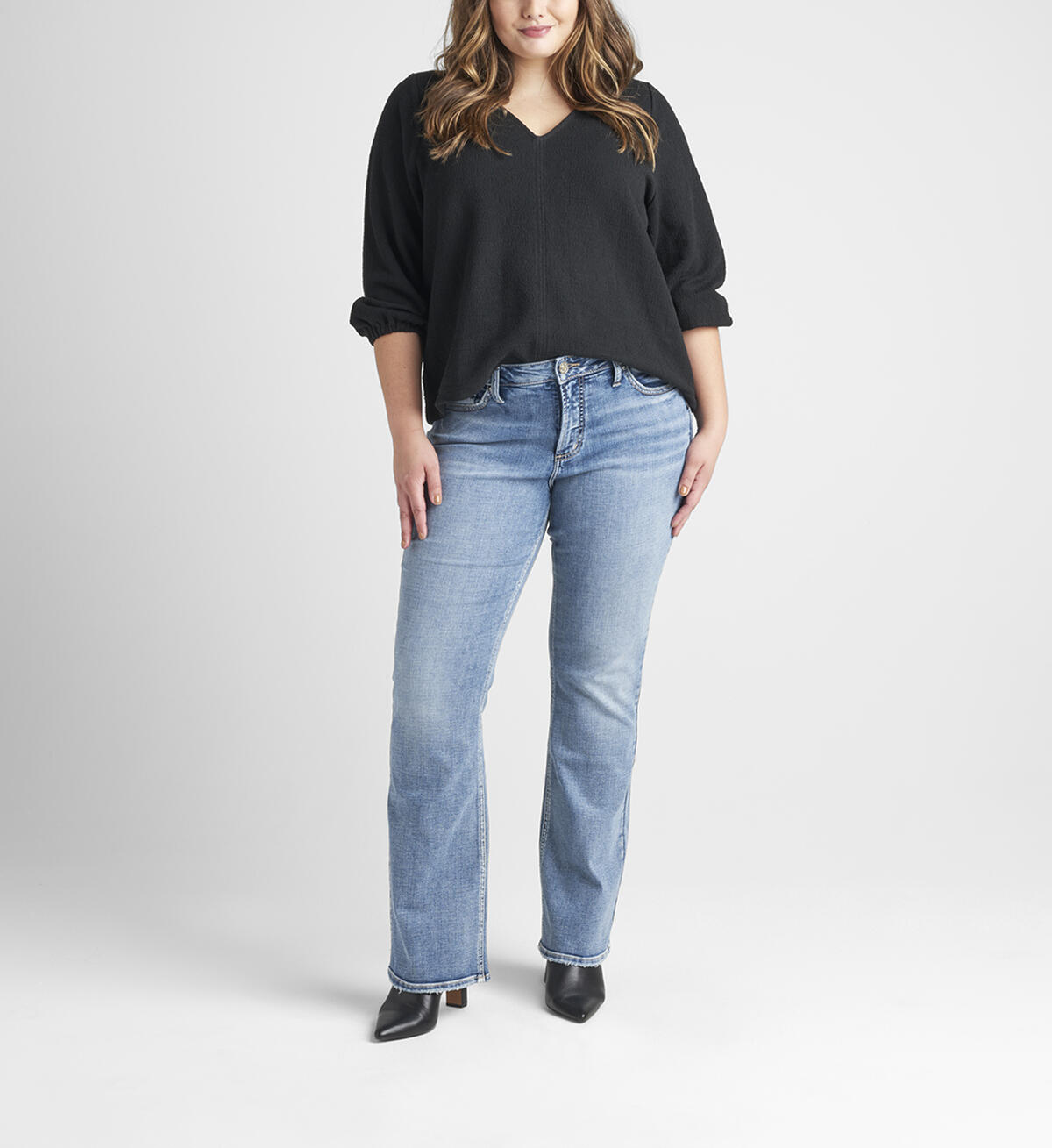 Suki Mid Rise Bootcut Jeans Plus Size, , hi-res image number 0