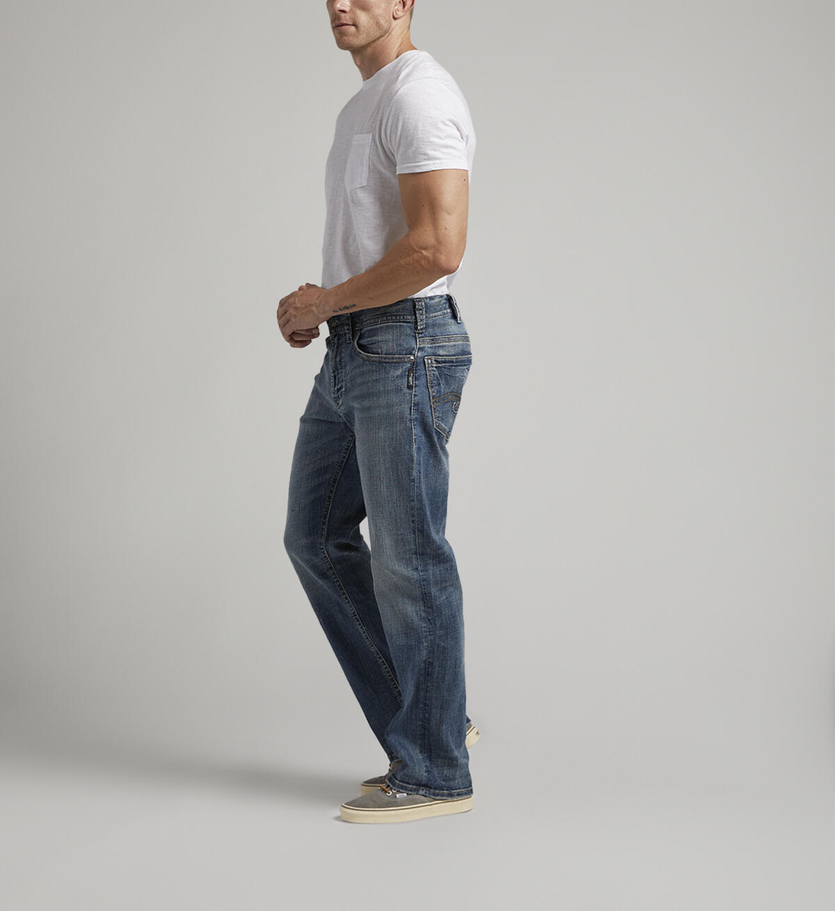 Gordie Straight Mens Dark Wash, Indigo, hi-res image number 2