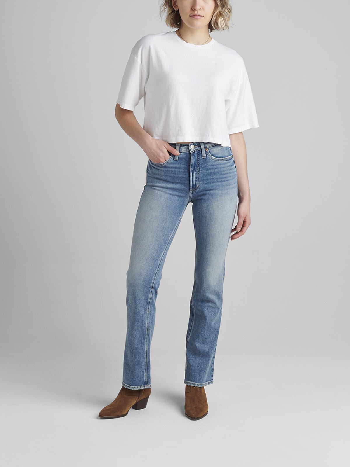 Vintage High Rise Bootcut Jeans image number 0