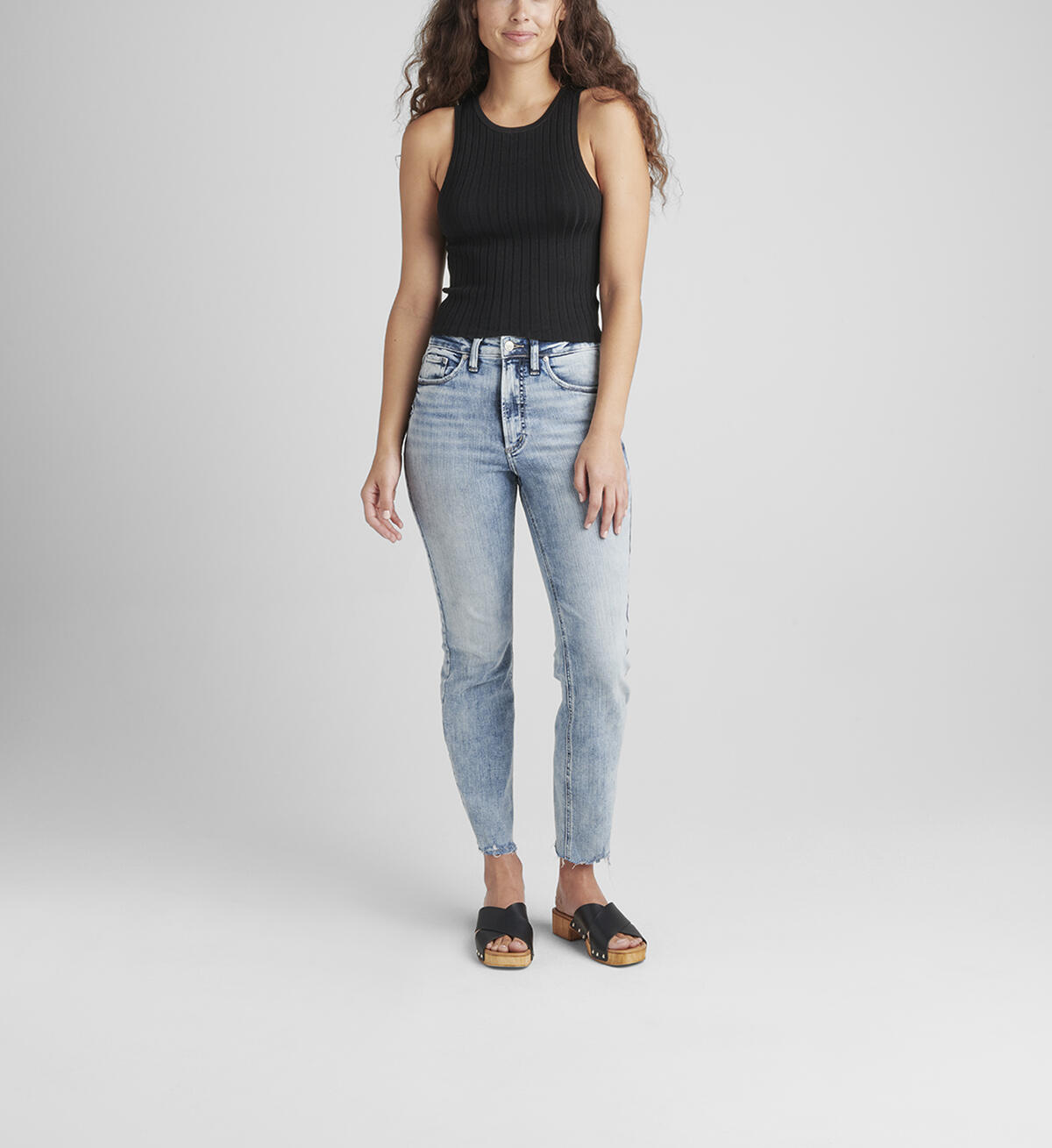 High Note High Rise Straight Crop Jeans, , hi-res image number 0