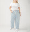 Be Easy Straight Leg Drawstring Jeans Plus Size, , hi-res image number 0