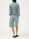 Limited Edition Studded Denim Long Shorts image number 1