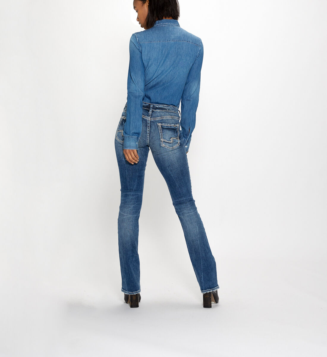 Suki Mid Rise Slim Bootcut Jeans Alt Image 3