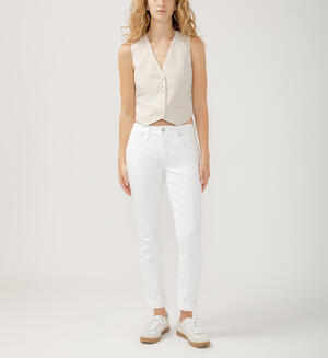Boyfriend Mid Rise Slim Leg Luxe Stretch Jeans