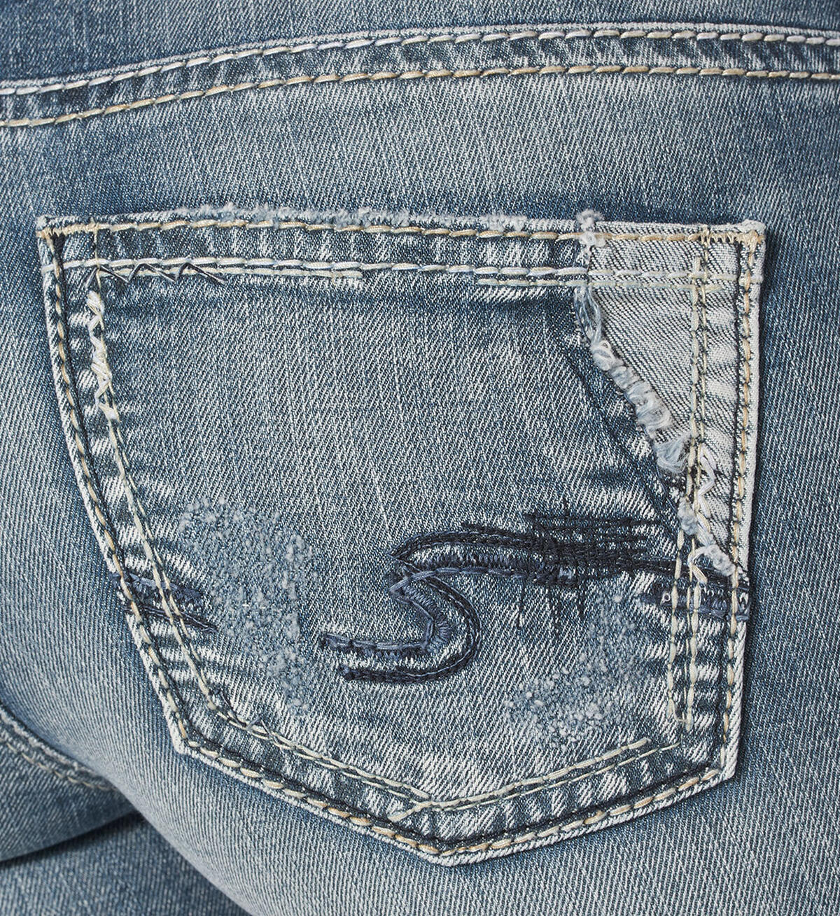 Aiko Kick Crop Medium Wash, , hi-res image number 3