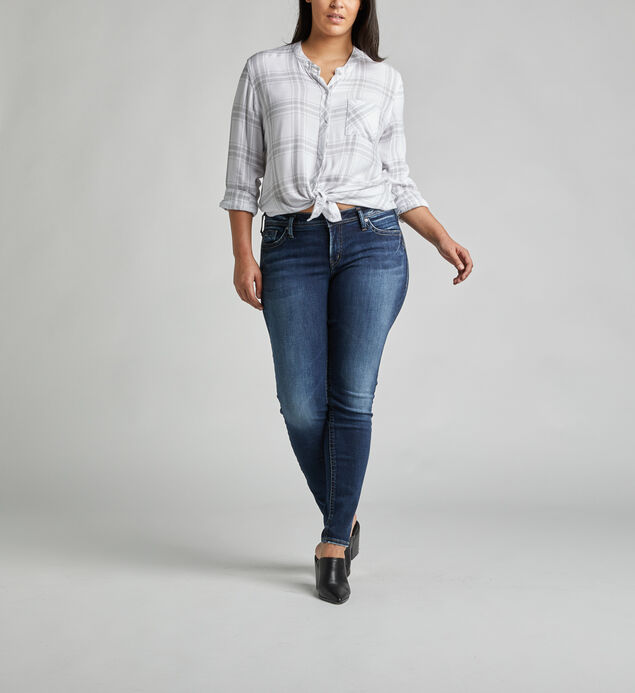Suki Mid Rise Super Skinny Jeans Plus Size