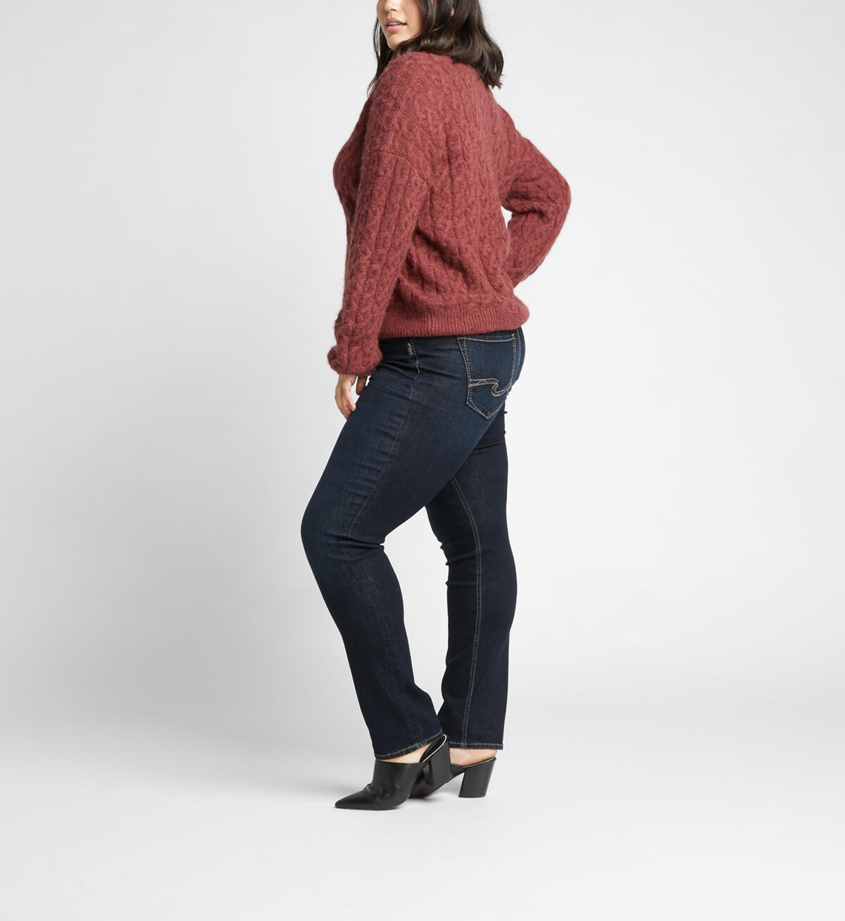 Avery High Rise Straight Leg Plus Size Jeans, , hi-res image number 2