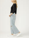 Be Easy High Rise Wide Leg Cropped Jeans image number 4