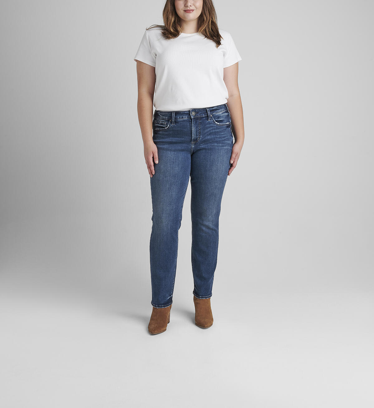 Suki Mid Rise Straight Leg Jeans Plus Size, , hi-res image number 0