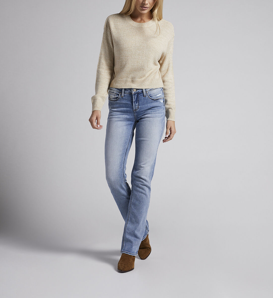 Elyse slim boot silver sales jeans