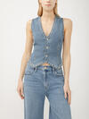 Limited Edition Studded Denim Vest, , hi-res image number 0