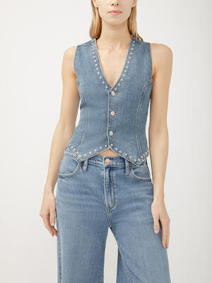 Limited Edition Studded Denim Vest