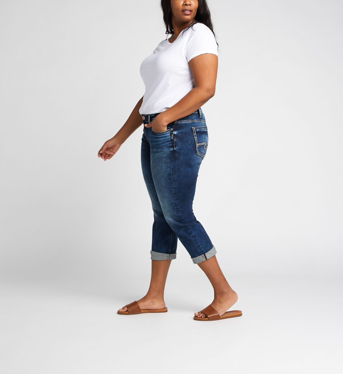 Women's plus size jean capris on sale