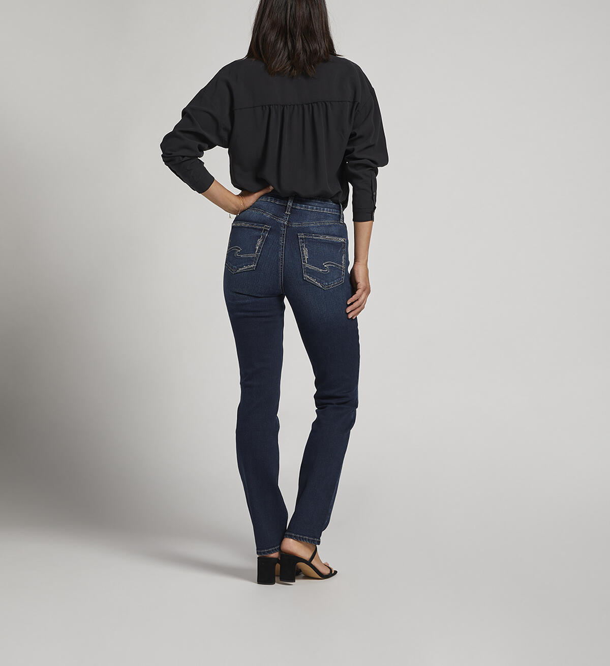 Avery High Rise Straight Leg Jeans, Indigo, hi-res image number 1