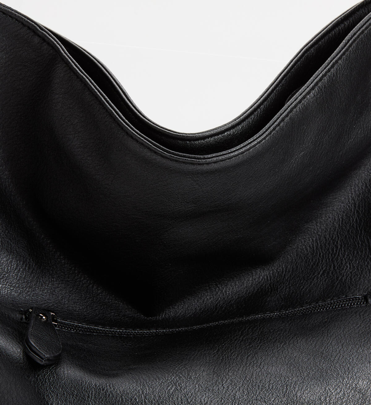 Double-Zip Hobo Bag, Black, hi-res image number 3