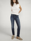 Elyse Mid Rise Straight Leg Jeans image number 0