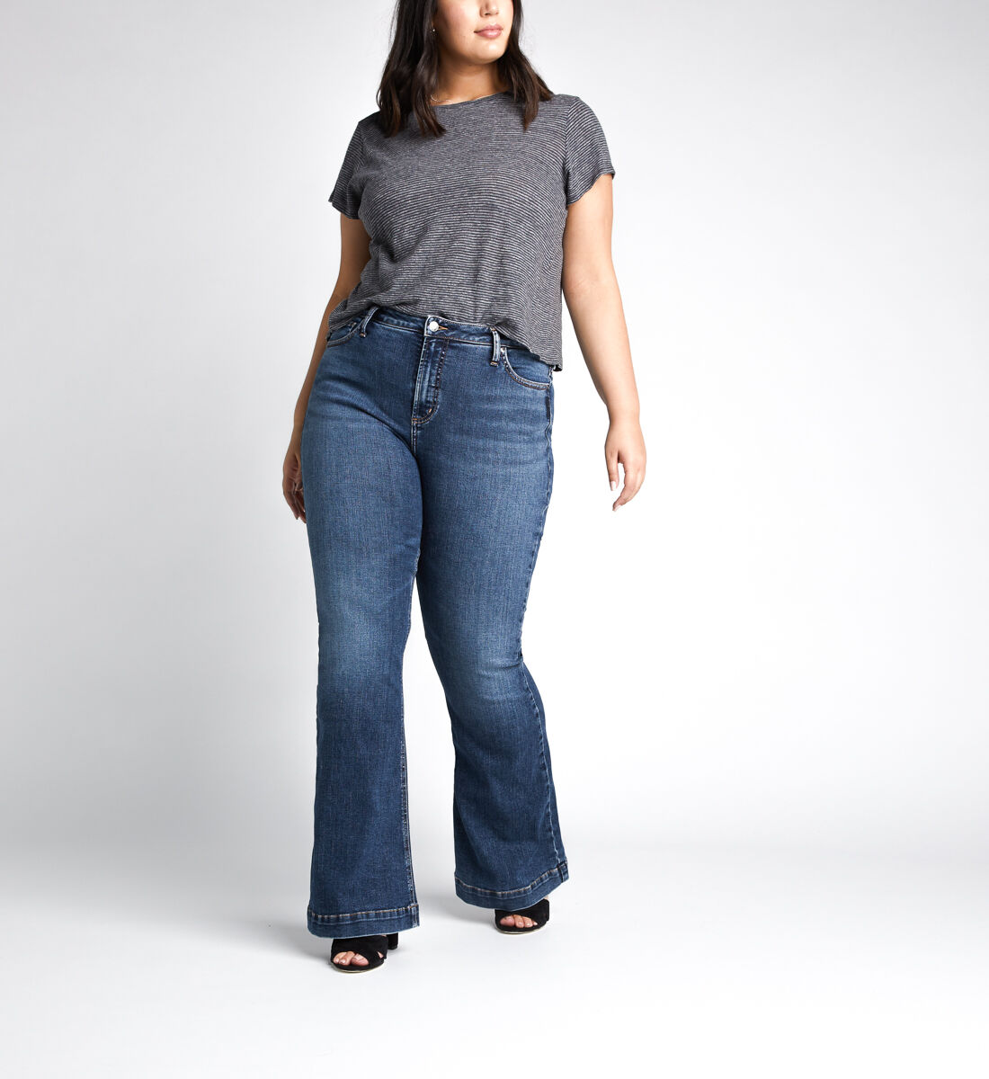 Plus size flare discount bell bottom jeans