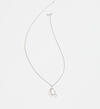 Long Rhinestone Teardrop Necklace, Silver, hi-res image number 0