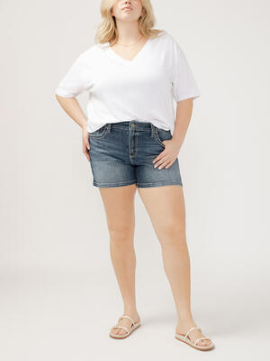 Suki Mid Rise Shorts Plus Size
