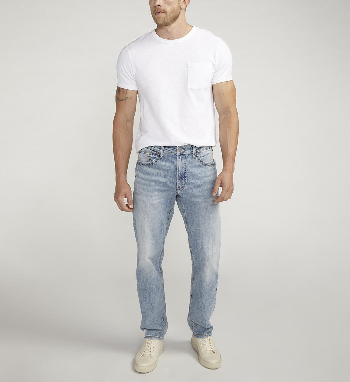 Eddie Athletic Fit Tapered Leg Jeans, , hi-res image number 0