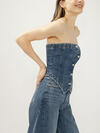 Denim Button Front Corset image number 2