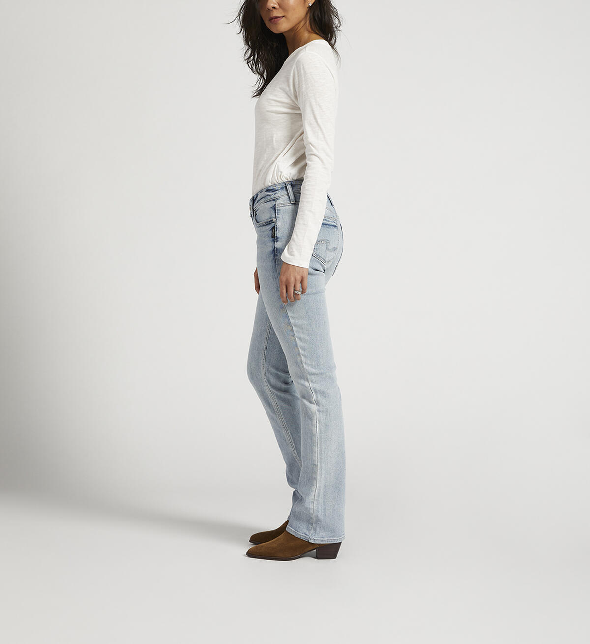 Elyse Mid Rise Slim Bootcut Jeans, , hi-res image number 2