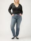 Suki Mid Rise Straight Leg Luxe Stretch Jeans Plus Size, , hi-res image number 0
