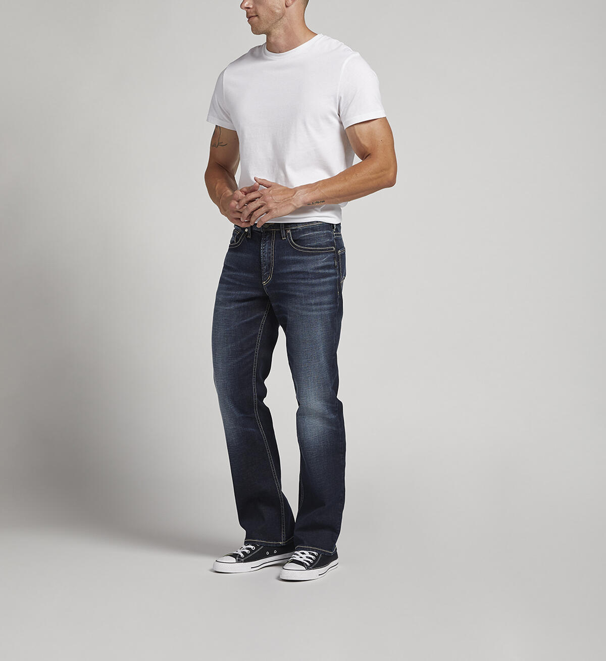 Gordie Relaxed Fit Straight Leg Jeans, Indigo, hi-res image number 2