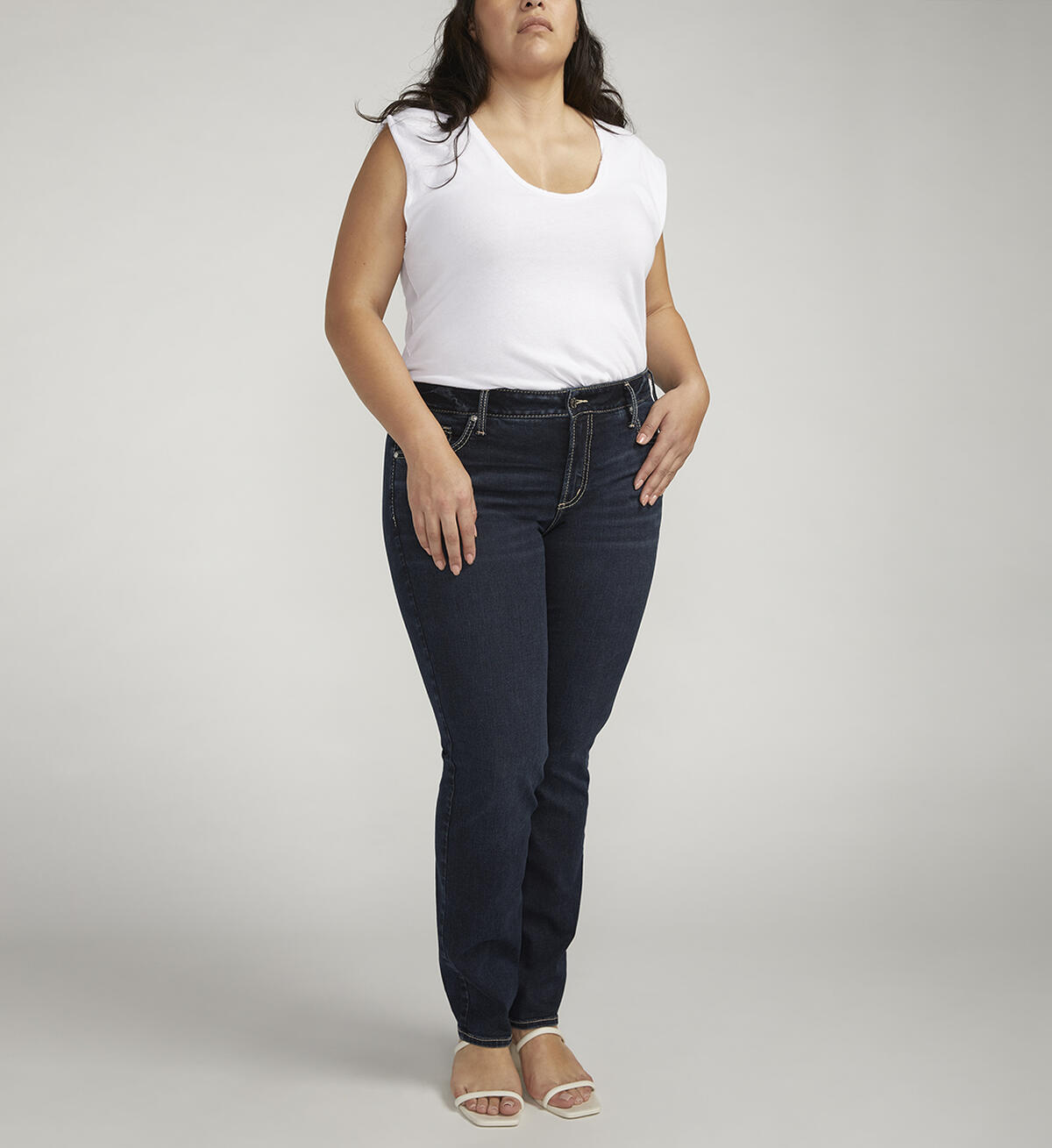 Elyse Mid Rise Straight Leg Jeans Plus Size, , hi-res image number 4